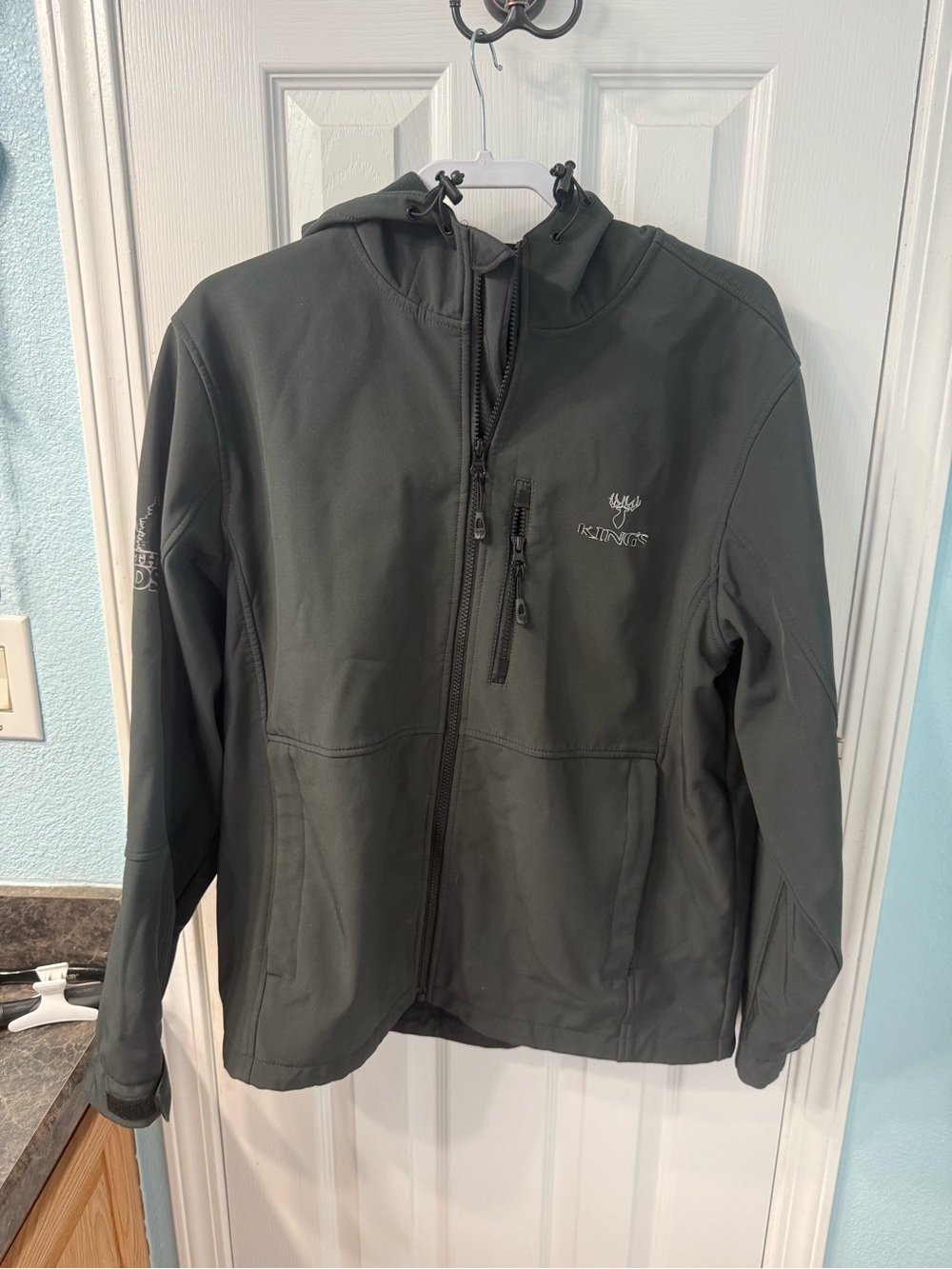 King’s Camo Softshell Hooded Jacket - Charcoal Gray